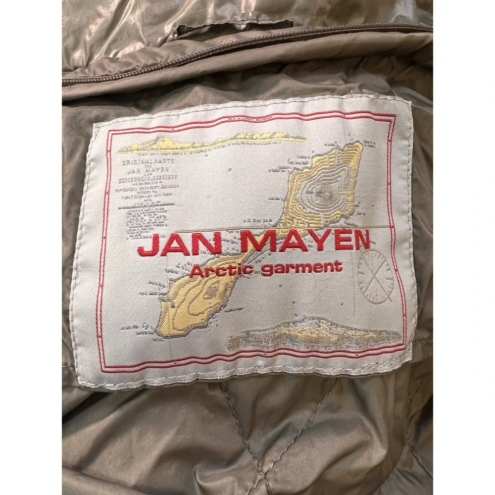 Jan Mayen Beige Goose Down Long Puffer Jacket Italian Size 46 (US‎ 12)
